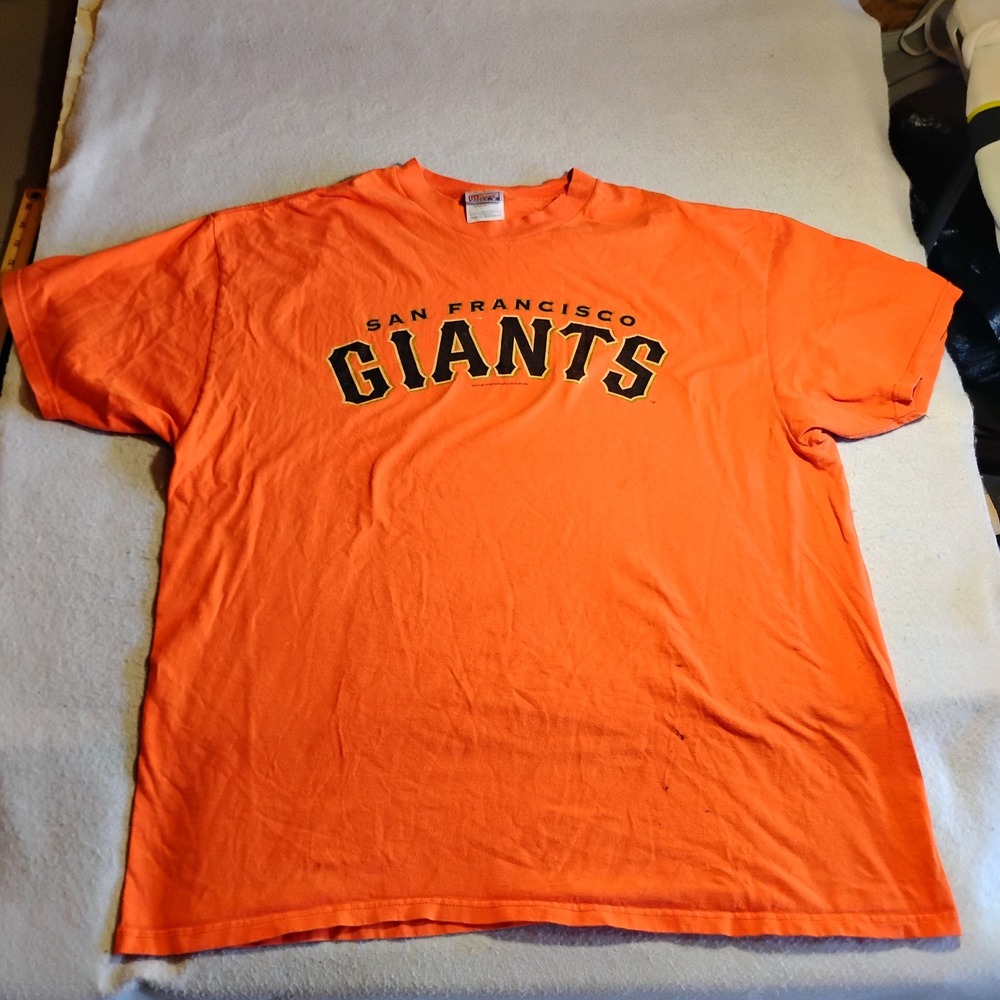 Hanes Beefy-T San Francisco Giants MLB T-Shirt Men 2XL Orange‎ Vintage 2000s